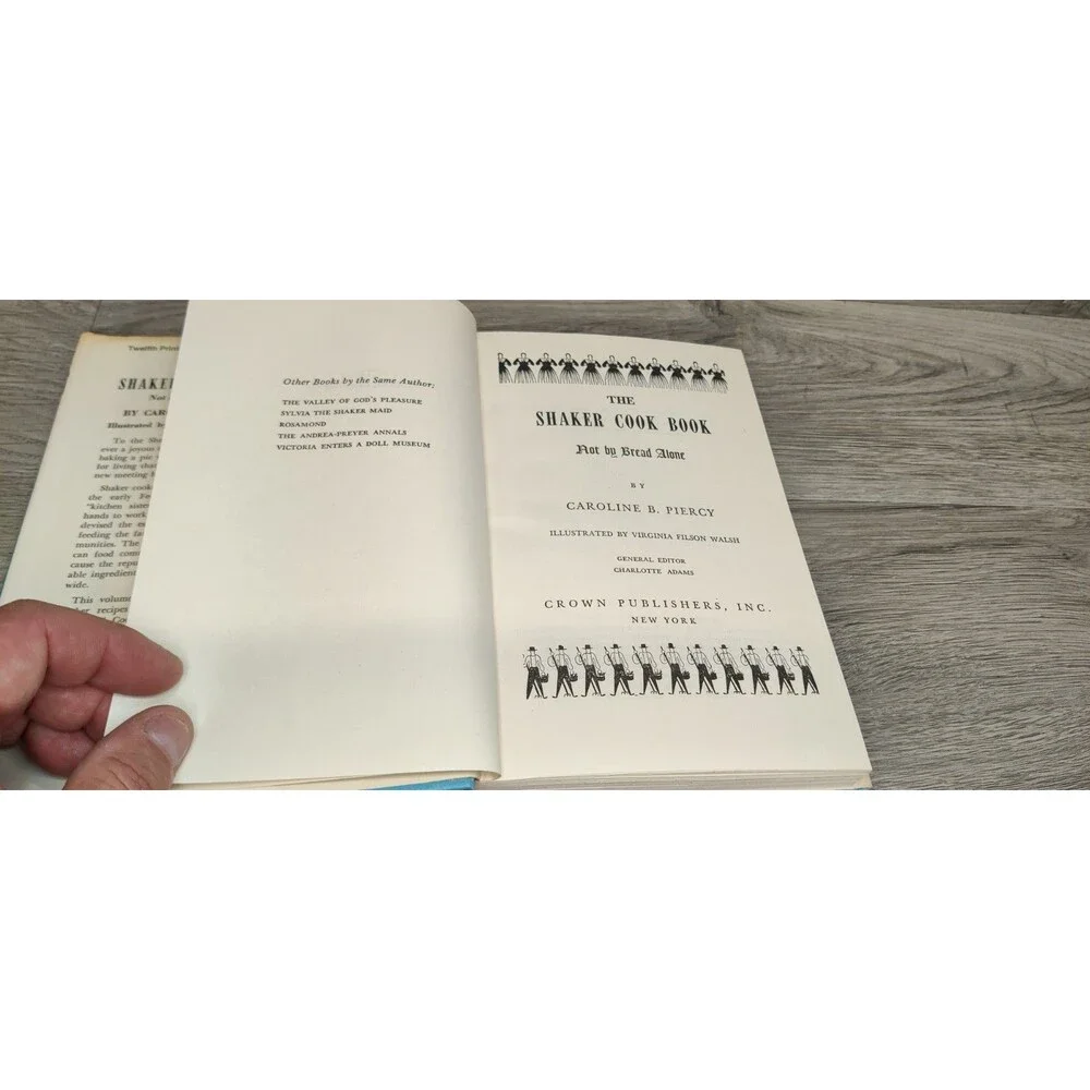 The Shaker Cookbook Not By Bread Alone Caroline Piercy 1973 Vintage Cooking